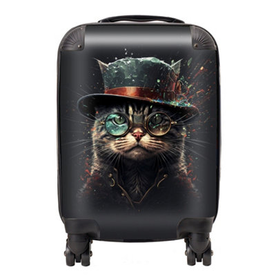 Warren Reed Designer Cat Splashart SuitcaseMini Cabin from B&Q