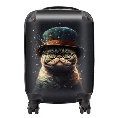 Warren Reed Designer Shorthair Cat Splashart SuitcaseMini Cabin from B&Q