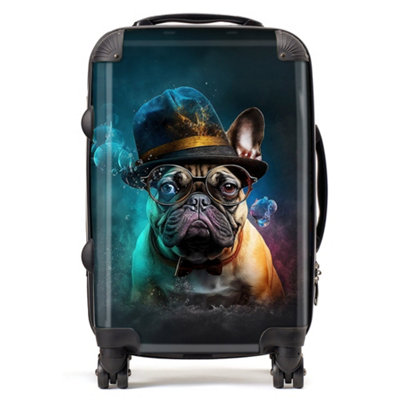 Warren Reed Designer French Bulldog Splashart SuitcaseCabin from B&Q