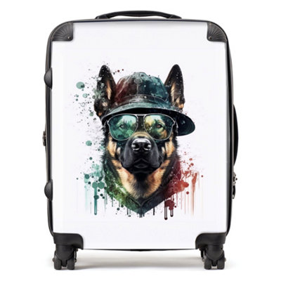 B&Q -  German Shepherd Splashart SuitcaseLarge