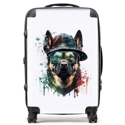 B&Q -  German Shepherd Splashart SuitcaseMedium