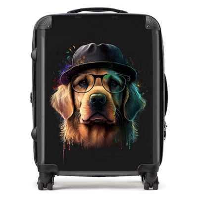 B&Q -  Golden Retriever Dog Splashart SuitcaseLarge