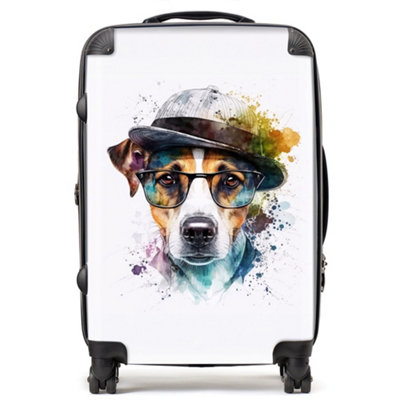Warren Reed Designer Jack Russell Dog Splashart SuitcaseMedium from B&Q