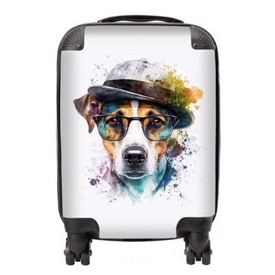 Warren Reed Designer Jack Russell Dog Splashart SuitcaseMini Cabin from B&Q