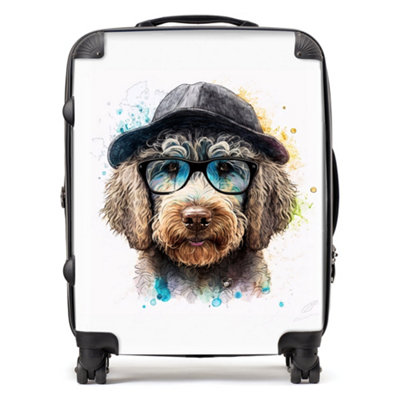 Warren Reed Designer Labradoodle Dog Face Splashart SuitcaseLarge from B&Q