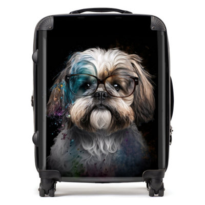 Warren Reed Designer Lhasa Apso Splashart SuitcaseLarge from B&Q