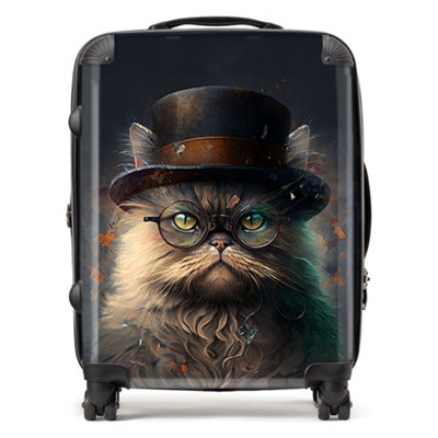 Warren Reed Designer Persian Cat Splashart SuitcaseLarge from B&Q