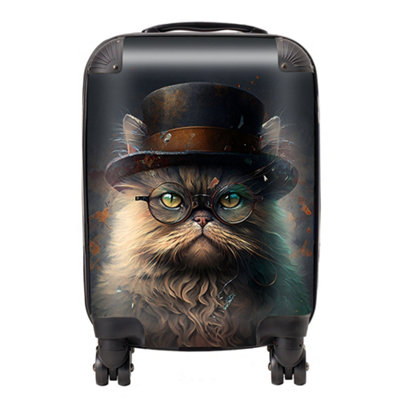 Warren Reed Designer Persian Cat Splashart SuitcaseMini Cabin from B&Q