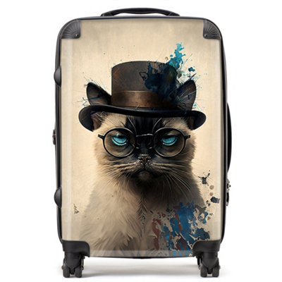 Warren Reed Designer Siamese Cat Splashart SuitcaseMedium from B&Q