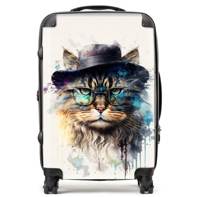 Warren Reed Designer Siberian Cat Splashart SuitcaseMedium from B&Q