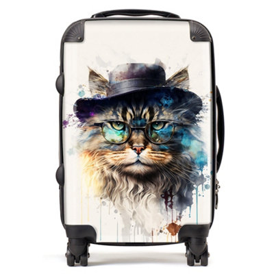 Warren Reed Designer Siberian Cat Splashart SuitcaseCabin from B&Q