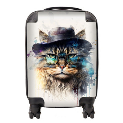 Warren Reed Designer Siberian Cat Splashart SuitcaseMini Cabin from B&Q