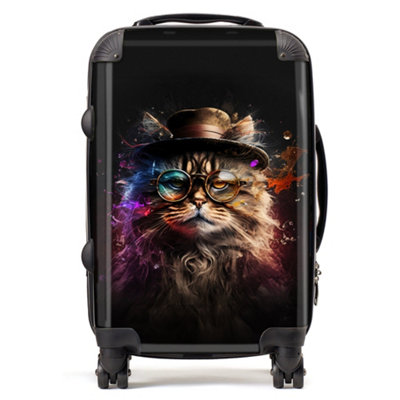 Warren Reed Designer Siberian Cat Splashart SuitcaseCabin from B&Q