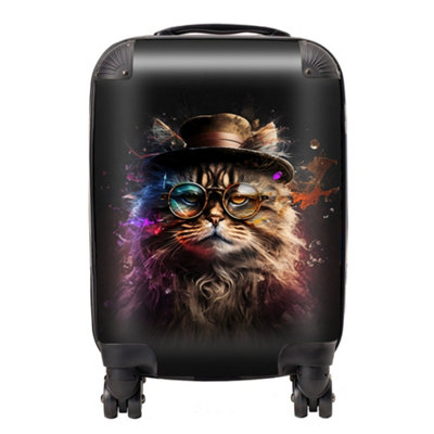 Warren Reed Designer Siberian Cat Splashart SuitcaseMini Cabin from B&Q
