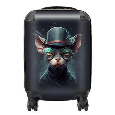 Warren Reed Designer Sphynx Cat With Glases Splashart Suitcase - Mini Cabin