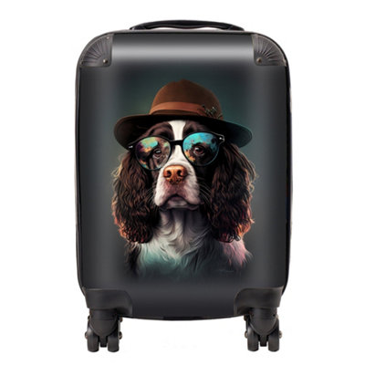 Warren Reed Designer Springer Spaniel Dog Splashart Suitcase - Mini Cabin