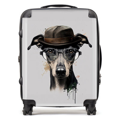Warren Reed Designer Whippet Dog Splashart SuitcaseLarge from B&Q