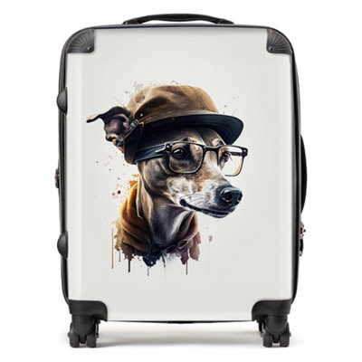 Warren Reed Designer Whippet Dog Splashart SuitcaseLarge from B&Q