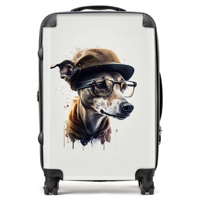 Warren Reed Designer Whippet Dog Splashart SuitcaseMedium from B&Q