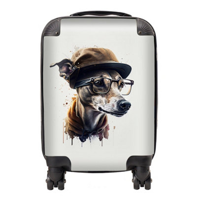Warren Reed Designer Whippet Dog Splashart SuitcaseMini Cabin from B&Q
