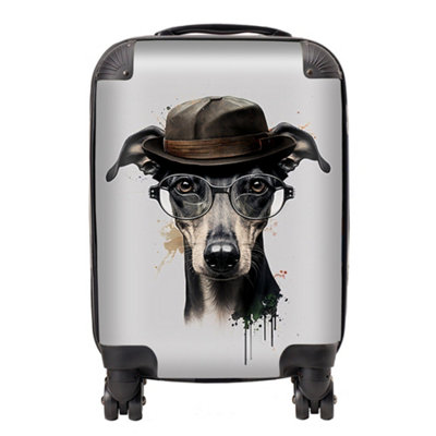 Warren Reed Designer Whippet Dog Splashart SuitcaseSmall from B&Q