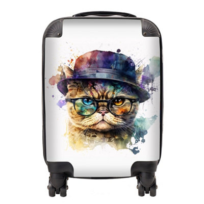 Warren Reed Designer Shorthair Cat Splashart SuitcaseSmall from B&Q