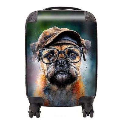 Warren Reed Designer Border Terrier Dog Splashart SuitcaseSmall from B&Q