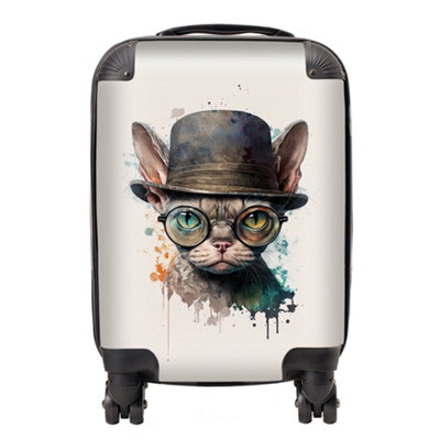 B&Q -  Devon Rex Cat Splashart SuitcaseSmall
