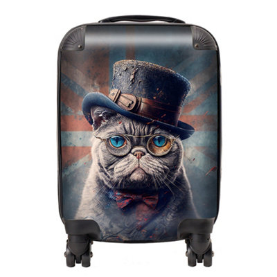 Warren Reed Designer British Shorthair Cat Splashart SuitcaseSmall from B&Q