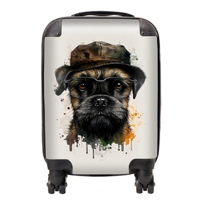 Warren Reed Designer Border Terrier Dog Splashart SuitcaseSmall from B&Q