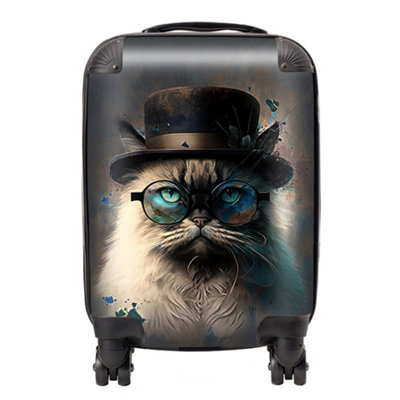 B&Q -  Birman Cat Face Glasses And Hat Splashart SuitcaseSmall
