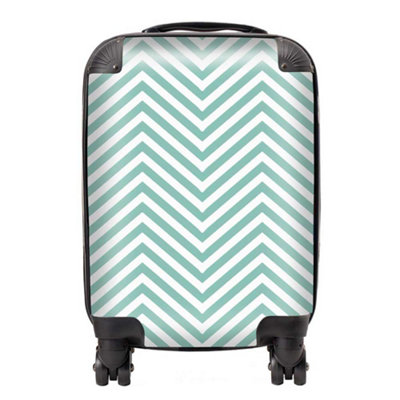 Warren Reed Designer Geometric Chevron Pattern SuitcaseSmall from B&Q