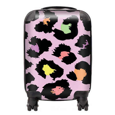 B&Q -  Pink Leopard Print SuitcaseSmall