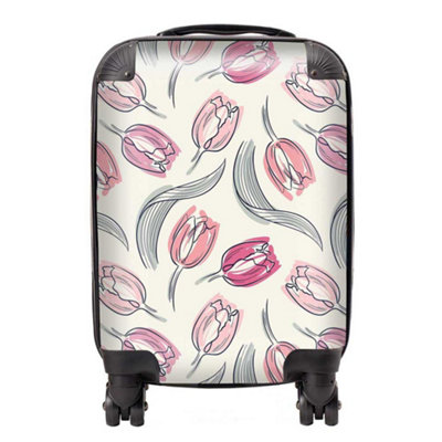 Warren Reed Designer Tulips Design  SuitcaseSmall from B&Q