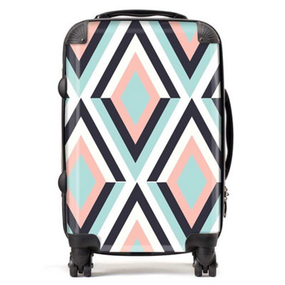 Warren Reed Designer Zig Zag Abstract Pattern SuitcaseSmall from B&Q