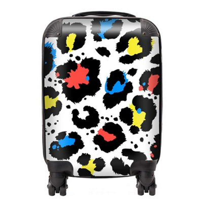 Warren Reed Designer Coloured Leopard Print SuitcaseSmall from B&Q