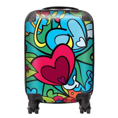 Warren Reed Designer Hippie Psychedelic Pattern SuitcaseSmall from B&Q