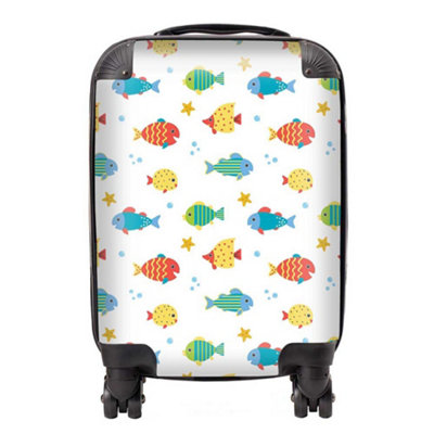 Warren Reed Designer Swimming Fish SuitcaseSmall from B&Q