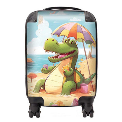 Warren Reed Designer A Crocodile On A Beach Holiday SuitcaseSmall from B&Q