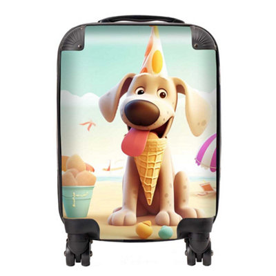 Warren Reed Designer Dog On A Beach Holiday SuitcaseSmall from B&Q
