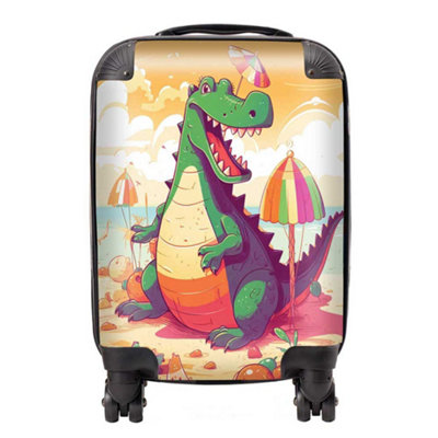 Warren Reed Designer Crocodile On A Beach Holiday SuitcaseSmall from B&Q