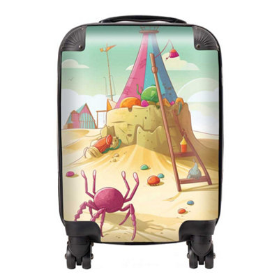 Warren Reed Designer Crab On A Beach Holiday SuitcaseSmall from B&Q