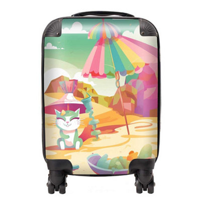 Warren Reed Designer Kitten On A Beach Holiday SuitcaseSmall from B&Q