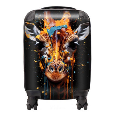 Warren Reed Designer Giraffe Face Splashart SuitcaseSmall from B&Q