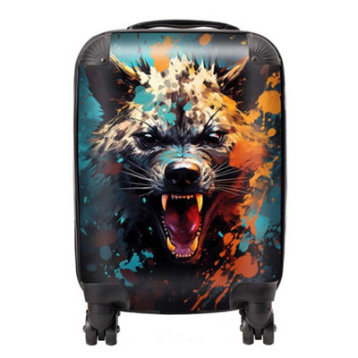 Warren Reed Designer Splashart Hyena Face SuitcaseSmall from B&Q