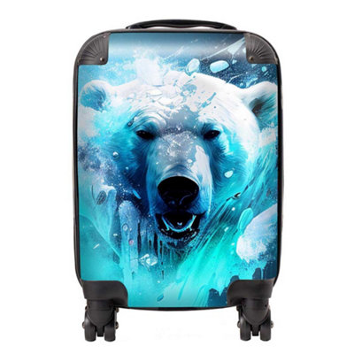 Warren Reed Designer Polar Bear Face Splashart SuitcaseSmall from B&Q