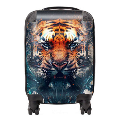 Warren Reed Designer Tiger Face Splashart SuitcaseSmall from B&Q
