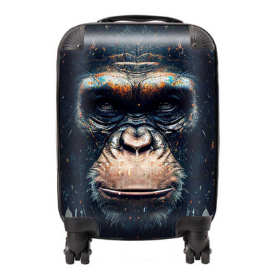 Warren Reed Designer Gorilla Face Splashart SuitcaseSmall from B&Q