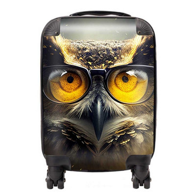 Warren Reed Designer Owl Splashart SuitcaseSmall from B&Q