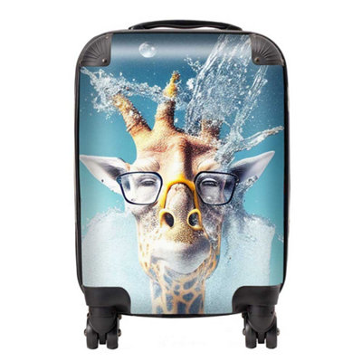 Warren Reed Designer Giraffe Splashart SuitcaseSmall from B&Q